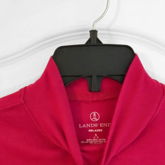 Lands' End - Lightweight Fitted Long Sleeve Turtleneck, Rich Red - Picture 8 of 13